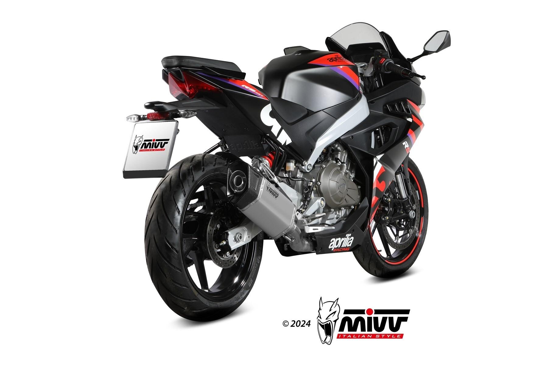 ESCAPE MIW APRILIA 457 RS 457 2024   2024 Euro5+ SPORT FULL SYSTEM 2x1 SR-1 TITANIUM