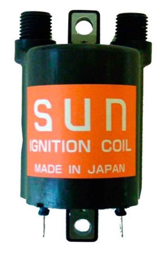 BOBINA SUN JAPONESA TEC MP10 12V 2,3 OHM - CC- DOBLE ENCENDIDO - 2 FASTONS  SUN 04175712