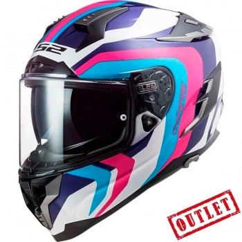 CASCO LS2 FF327 CHALLENGER GALACTIC G.WHITE BLUE PINK