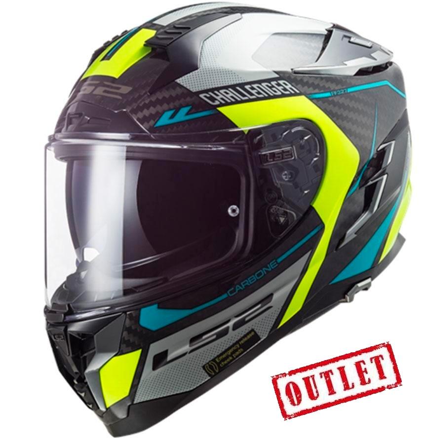 CASCO LS2 INTEGRAL FF327 CHALLENGER CARBON CT2 THORN H-V YELLOW