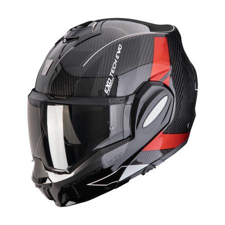 CASCO SCORPION EXO-TECH EVO CARBON CAD NEGRO-ROJO