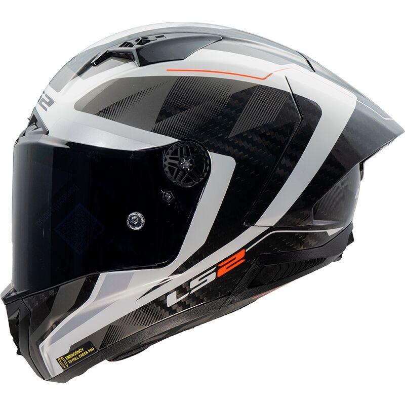 CASCO INTEGRAL LS2 FF805 THUNDER GP AERO RAUTE WHITE GREY-06