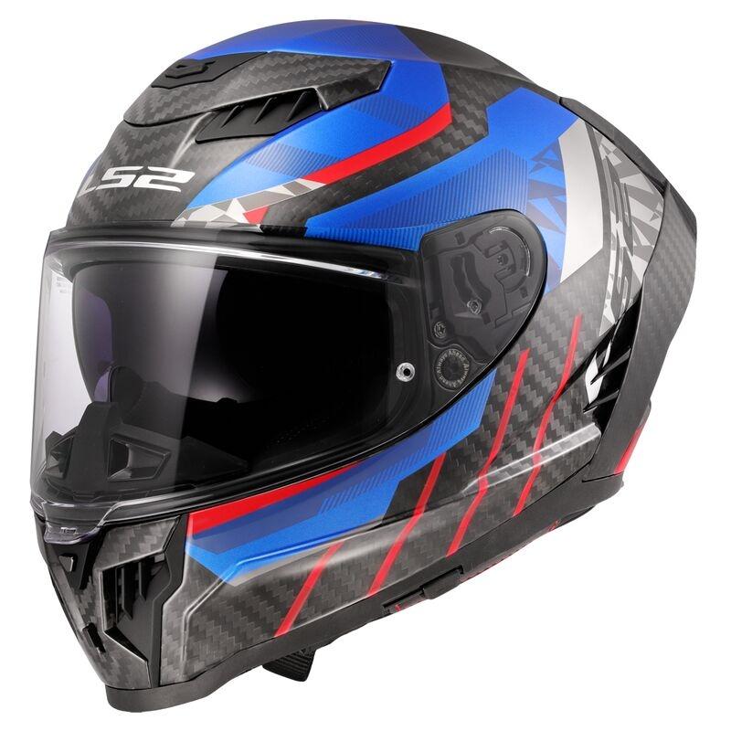 CASCO INTEGRAL LS2 FF807 DRAGON TRAX BLUE RED