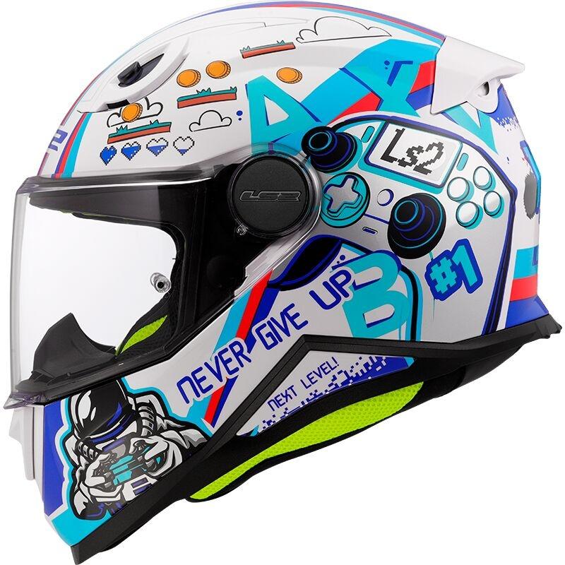CASCO INFANTIL LS2 FF812 KID NEXT LEVEL WHITE
