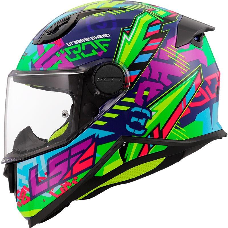 CASCO INFANTIL LS2 FF812 KID SVENT BLUE GREEN