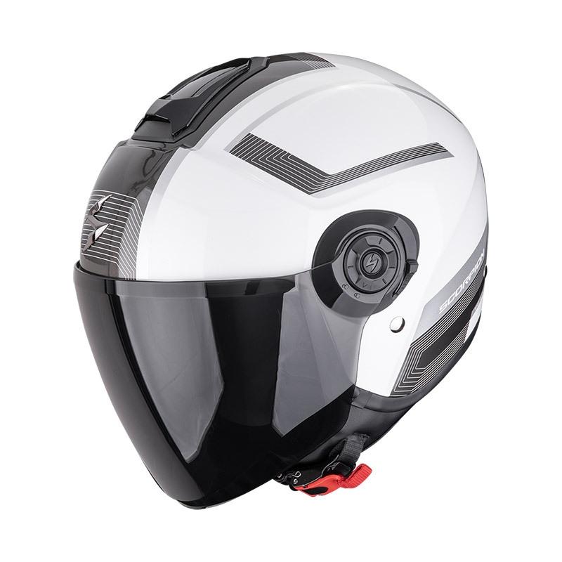 CASCO SCORPION EXO-CITY II COSMOS BLANCO PERLA-PLATA