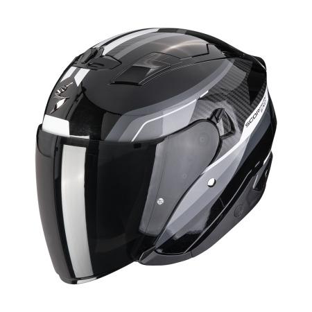 CASCO SCORPION EXO-230 HIPE NEGRO-PLATA
