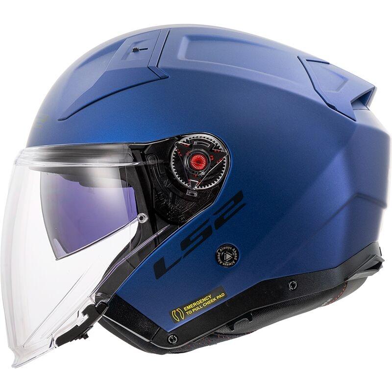 CASCO ABIERTO LS2 OF603 INFINITY II SOLID NAVY BLUE-06