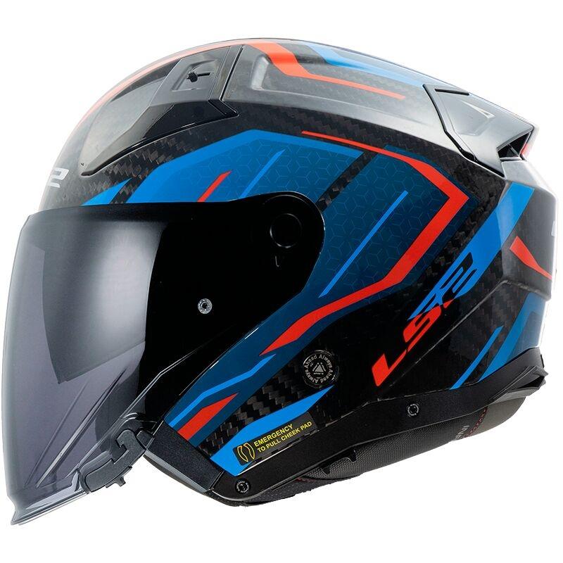 CASCO ABIERTO LS2 OF603 INFINITY II C URUS BLUE RED-06