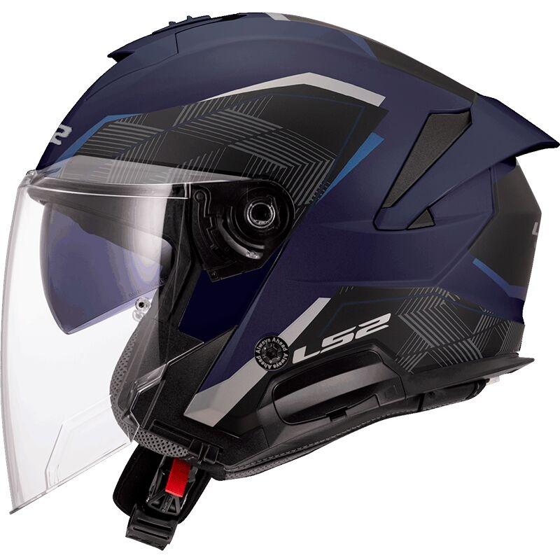 CASCO ABIERTO LS2 OF618 VERSO II AIR NAVY BLUE