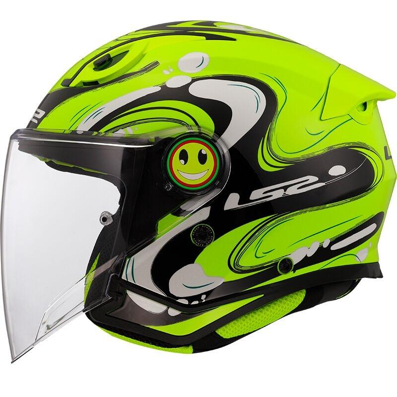 CASCO ABIERTO LS2 OF622 FUNNY II GLUP H-VIS YELLOW