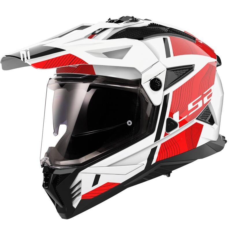 CASCO LS2 OFF-ROAD MX702 PIONEER II HILL WHITE RED -06