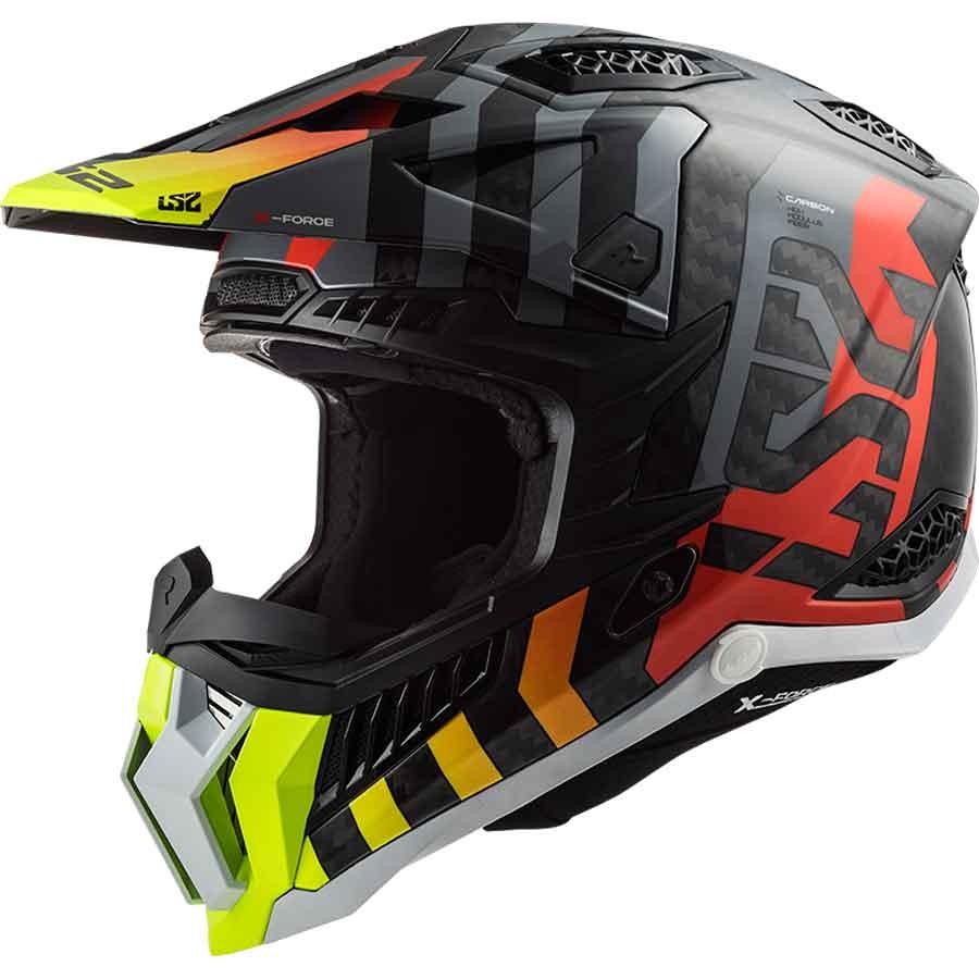 CASCO LS2 OFF-ROAD MX703 C X-FORCE BARRIER H-V YELLOW RED-06