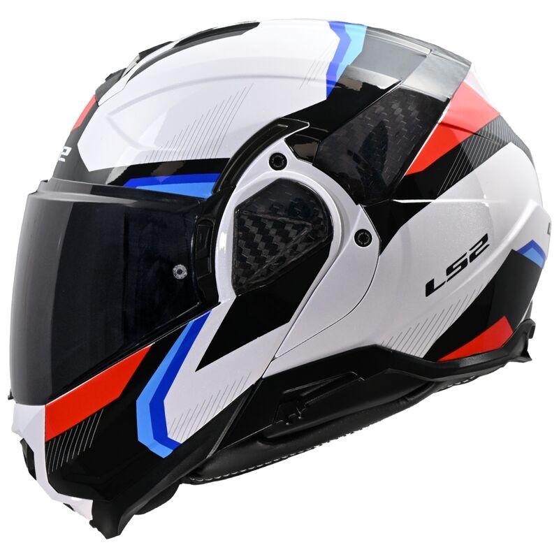 CASCO CONVERTIBLE LS2 FF910 ADVANT II TRIPLE WHITE BLUE RED