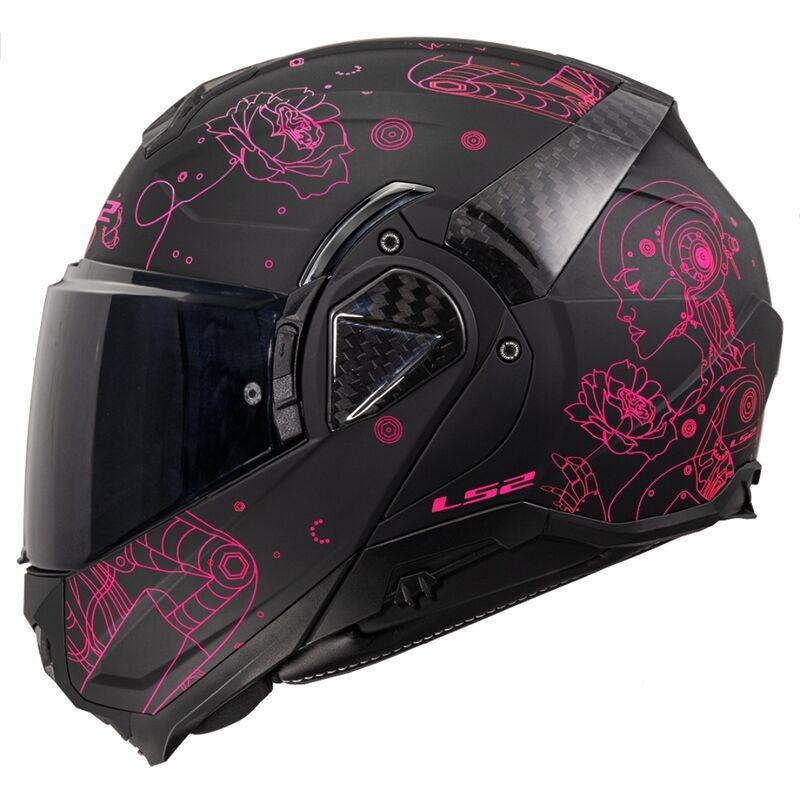 CASCO CONVERTIBLE LS2 FF910 ADVANT II SOPHIA BLACK PINK