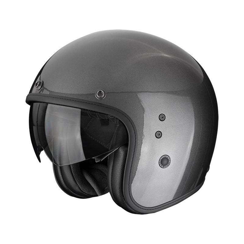 CASCO SCORPION BELFAST EVO SOLID GRIS METALIZADO