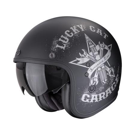 CASCO SCORPION BELFAST EVO HANGAR NEGRO-PLATA MATE