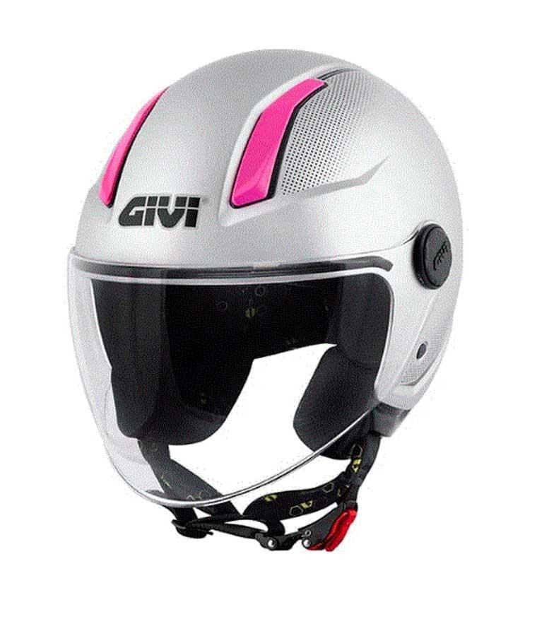 CASCO GIVI DJET 117/SOLID PLATA-MT/FUCSIA