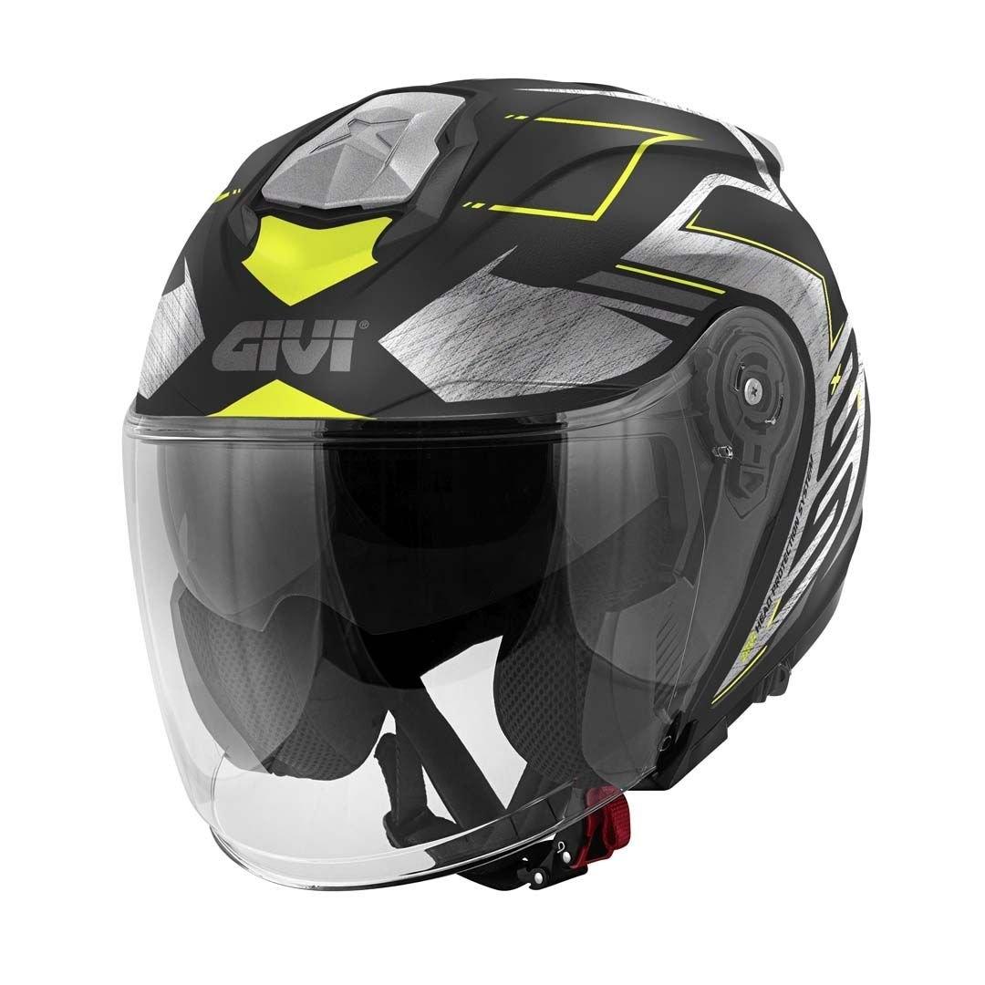 CASCO GIVI JET X25/TRACENEGRO-MT/TITANIO/YELL