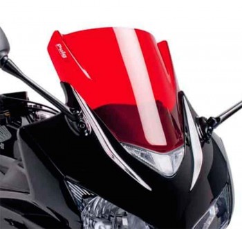 CUPULA PARABRISAS PUIG RACING HONDA CBR500R 13-15 CON ROJO 6479R