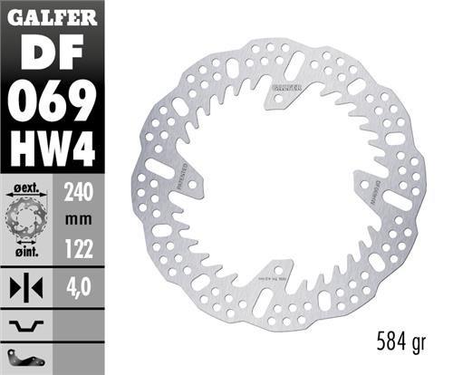 DISCO FRENO GALFER 69 DISC SHARK FIXED 240X4MM