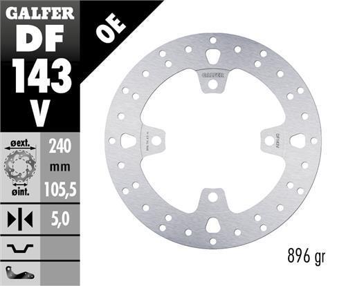 DISCO FRENO GALFER 143 ROUND DISC FIXED 240X5MM