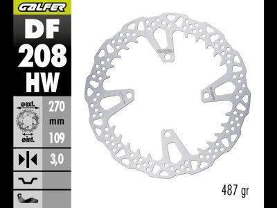 DISCO FRENO GALFER 208 DISC SHARK FIXED 270X3MM