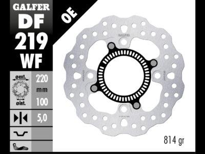 DISCO FRENO GALFER 219 DISC WAVE FIXED 220X5MM + PHONIC