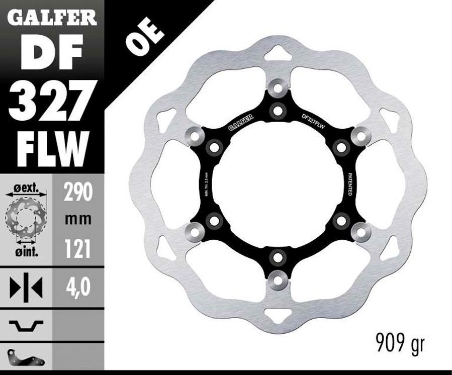 DISCO FRENO GALFER 327FLW