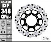DISCO FRENO GALFER 348 DISC WAVE FLOATECH RACING 310X5.5MM