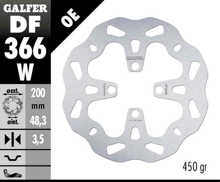 DISCO FRENO GALFER 366W