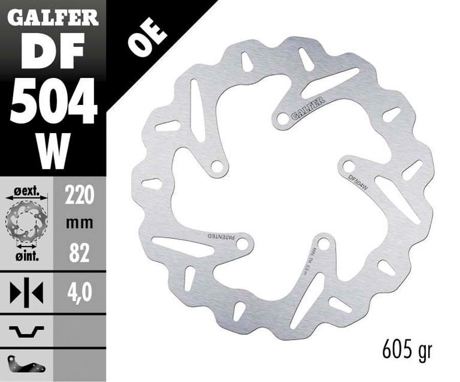 DISCO FRENO GALFER 504W