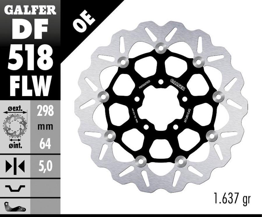 DISCO FRENO GALFER 518FLW