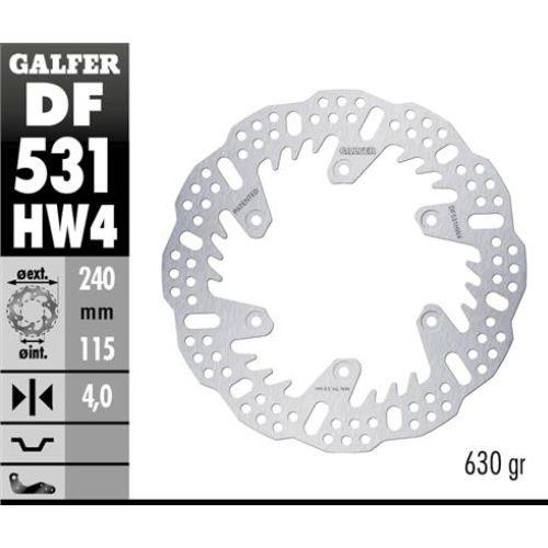 DISCO FRENO GALFER 531 DISC SHARK FIXED 240X4MM