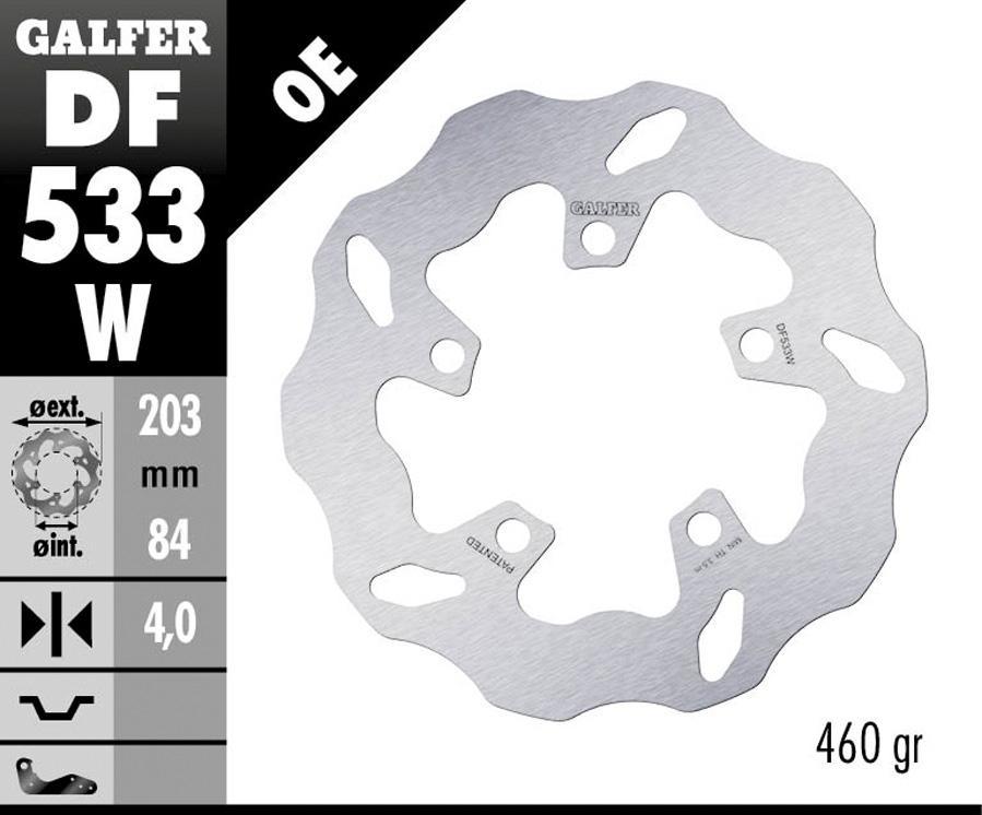 DISCO FRENO GALFER 533W