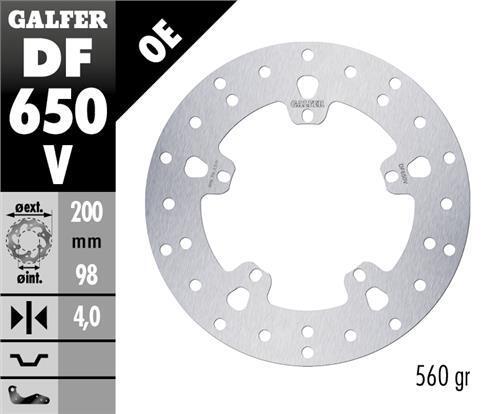 DISCO FRENO GALFER 650 ROUND DISC FIXED 200X4MM