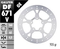 DISCO FRENO GALFER 671 ROUND DISC FIXED 260X4MM