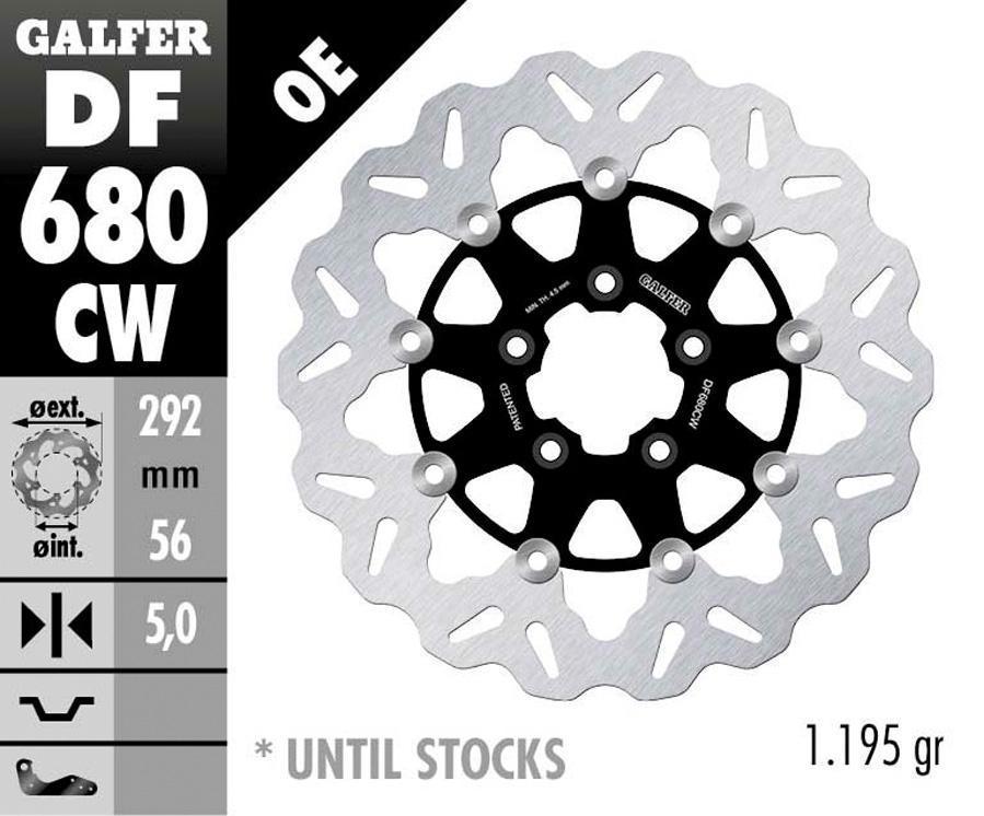 DISCO FRENO GALFER 680 DISC WAVE FLOATING COMPLETE (C. ALU.) 292X5MM