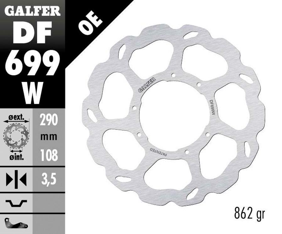 DISCO FRENO GALFER 699W