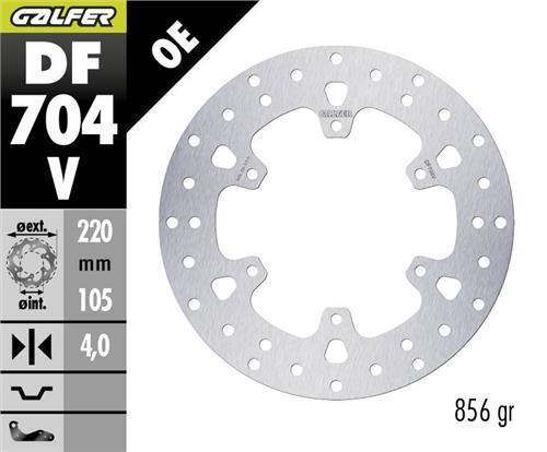 DISCO FRENO GALFER 704 ROUND DISC FIXED 220X4MM