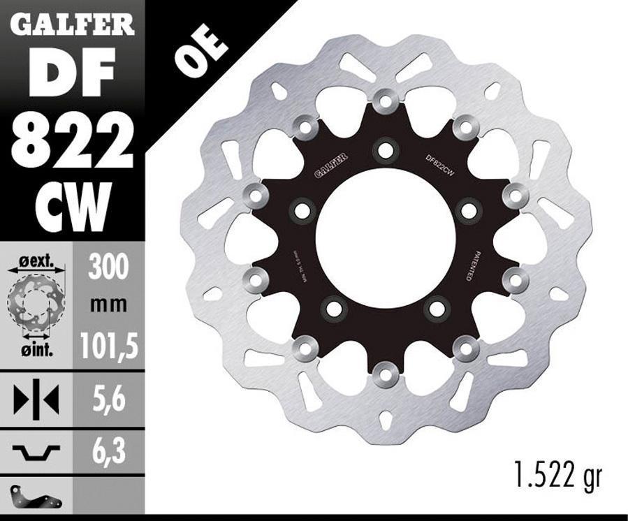 DISC W FLOATING COMPLETE (C, ALU,) 300X5,6MM