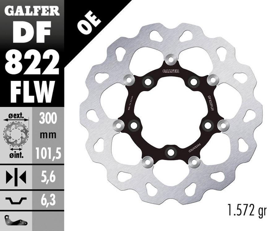 DISCO FRENO GALFER 822FLW