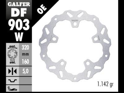 DISCO FRENO GALFER 903 DISC WAVE FIXED 320X5mm (FRONT)