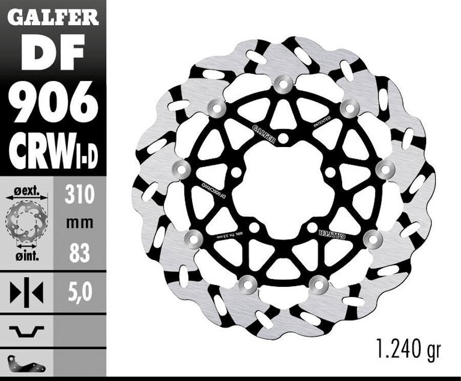 DISC W FLOATING GROOVED R, (C, ALU,) 309,5X5MMM