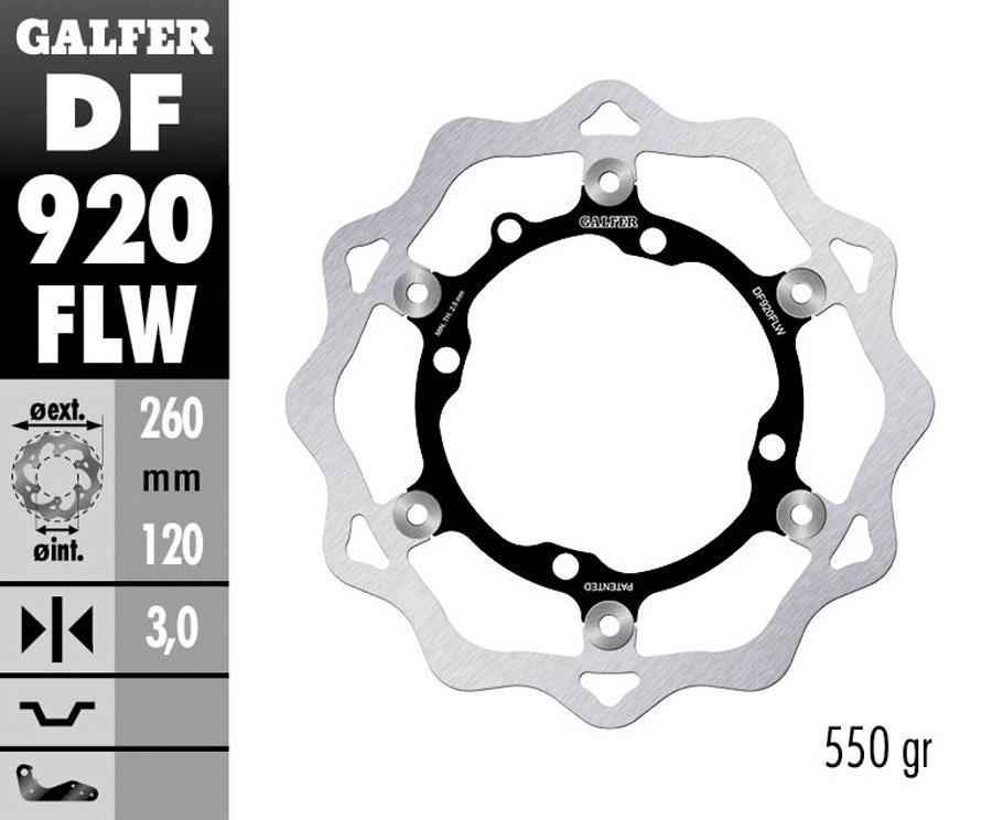 DISCO FRENO GALFER 920FLW