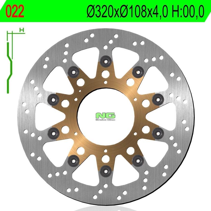 DISCO FRENO NG 022  320 X  108 X 4