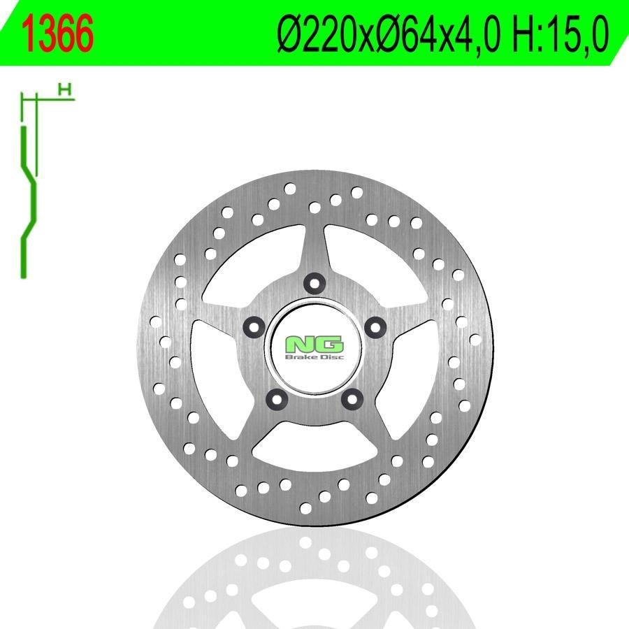 DISCO FRENO NG 1366  220 X  64 X 4 SCUTUM S02/S03