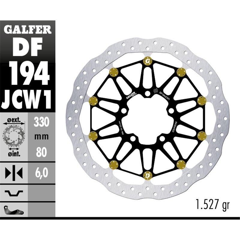 DISCO GALFER WAVE FLOTANTE 330X6MM (FRONT) DF194JCW1G03