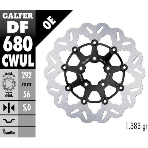 DISCO GALFER WAVE FLOTANTE BLACK BRIGHT 292X5MM DF680CWUL