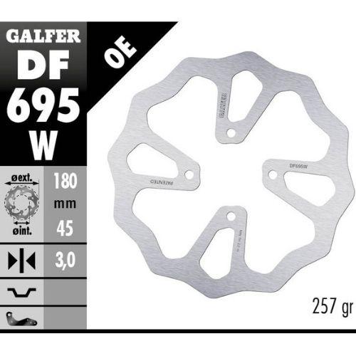 DISCO GALFER WAVE FIJO 180X3MM DF695W